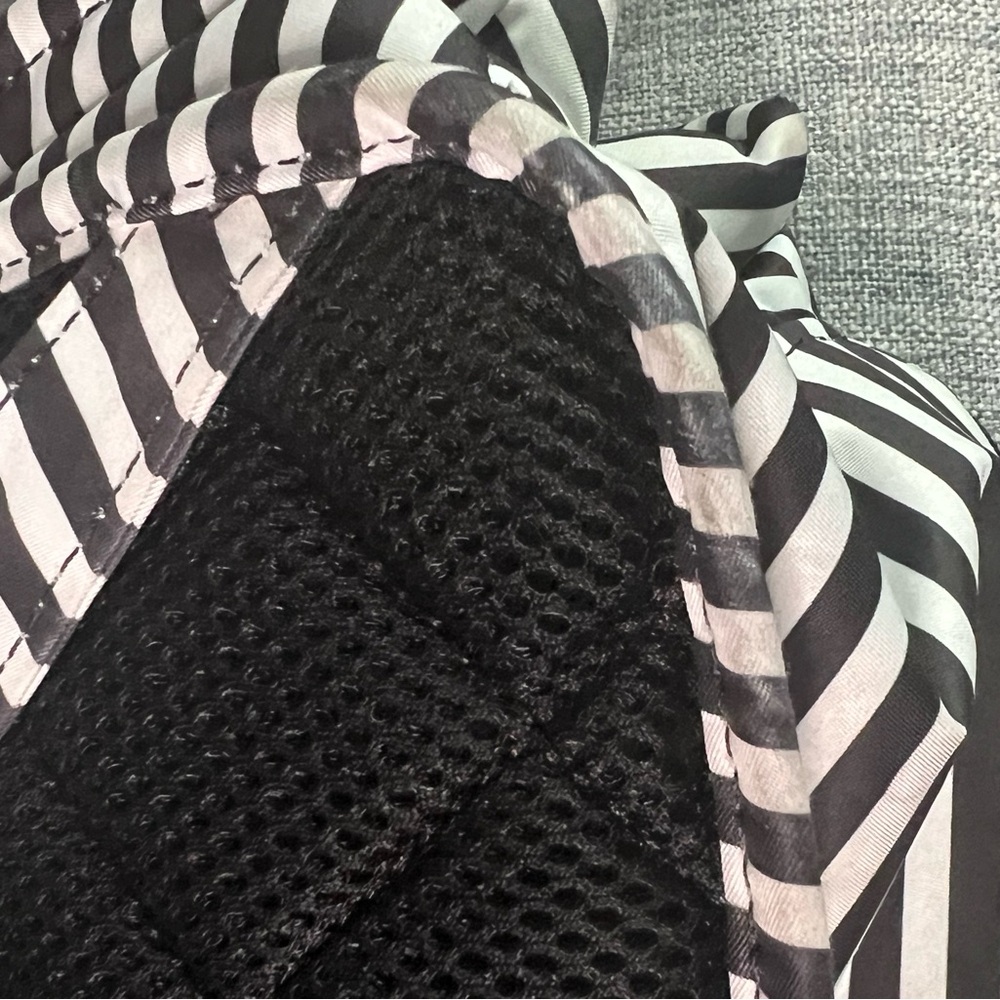 Ju-Ju-Be Be Right Back Black and White Striped Diaper Bag Backpack - Picture 6 of 16